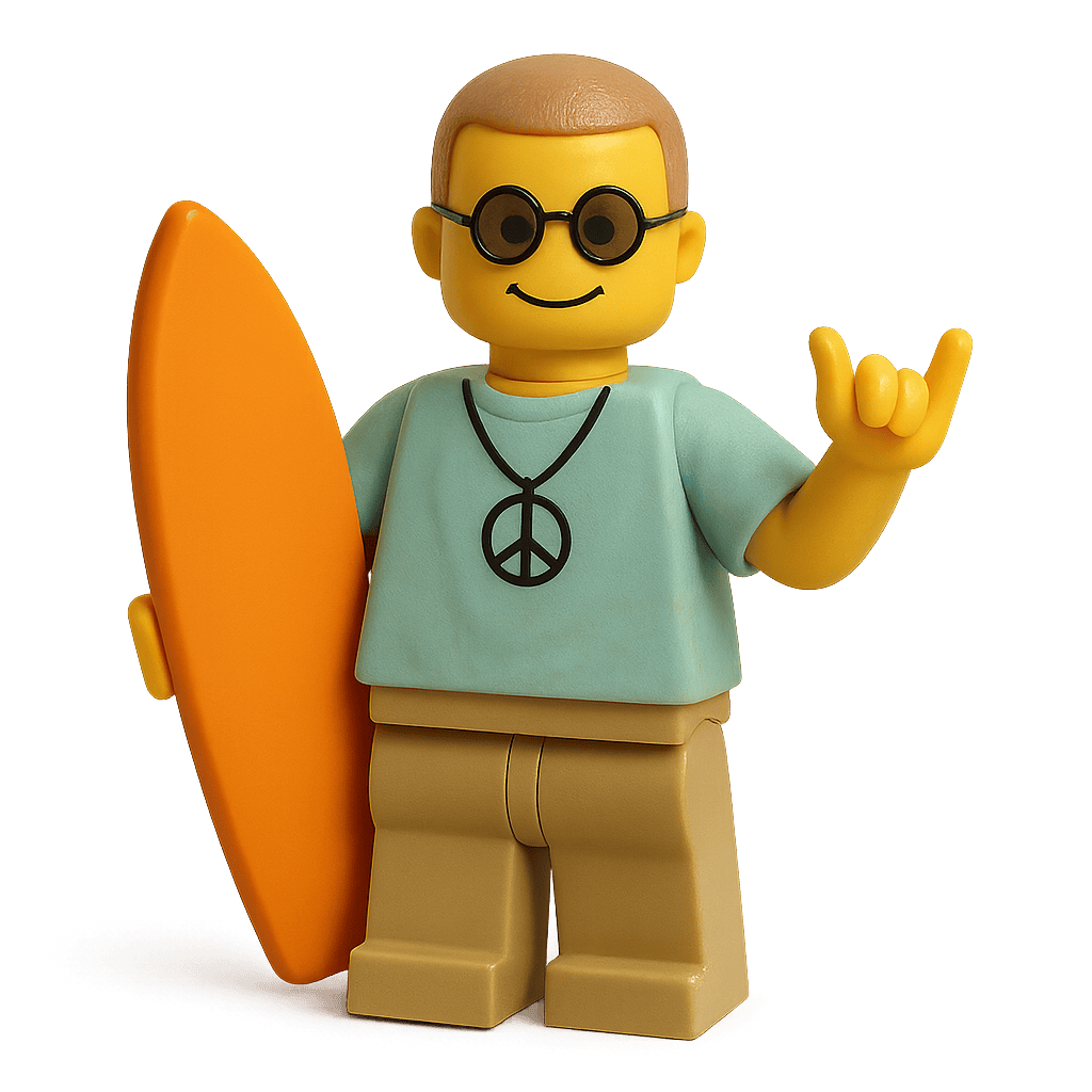 Profile picture - LEGO minifigure with surfboard